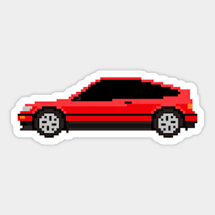 Honda CRX Pixelart Sticker